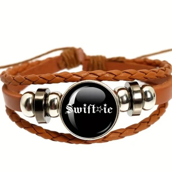 Swiftie Multi Layered Faux Leather Bracelet Taylor Swift Choose Your Color NWT - Picture 2 of 4